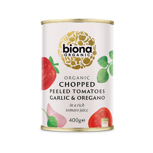 Biona_Organic Chopped Tomatoes with Garlic and Oregano 400g