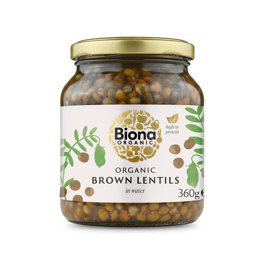 Biona_Organic Brown Lentils in Glass Jars 360g