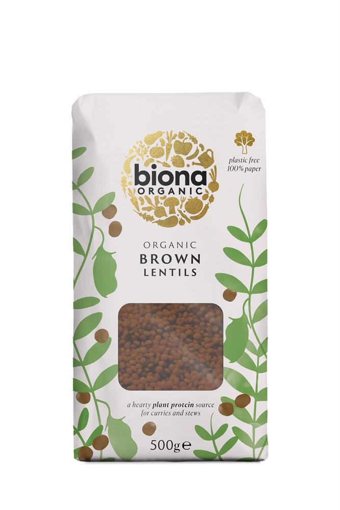 Organic Brown Lentils 500g-pack of 6
