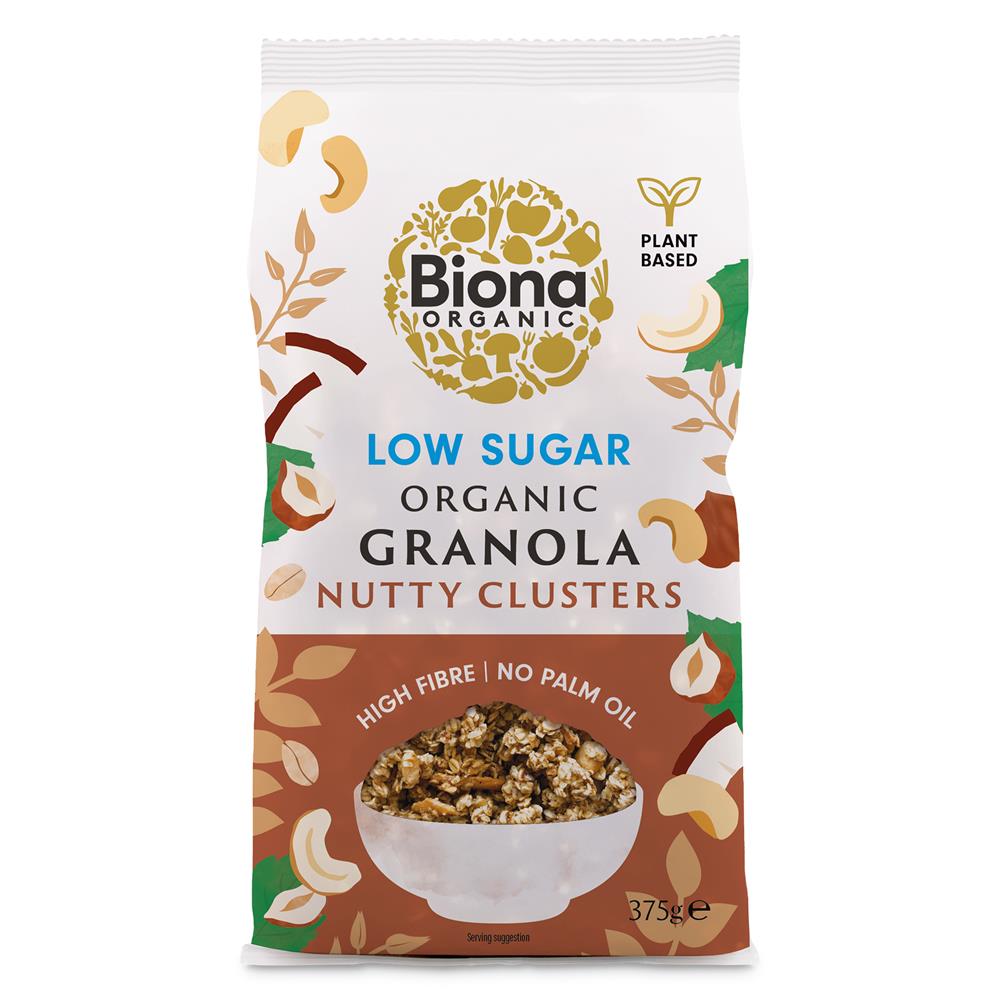Biona_Organic Granola Nutty Clusters Low Sugar 375g