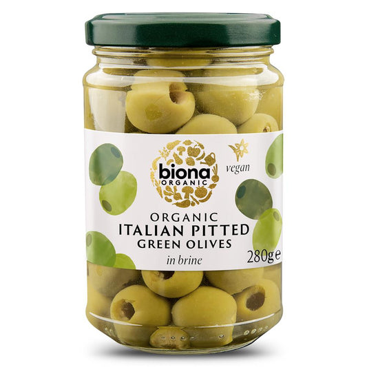 Biona_Pitted Green Olives in Brine Organic 280g