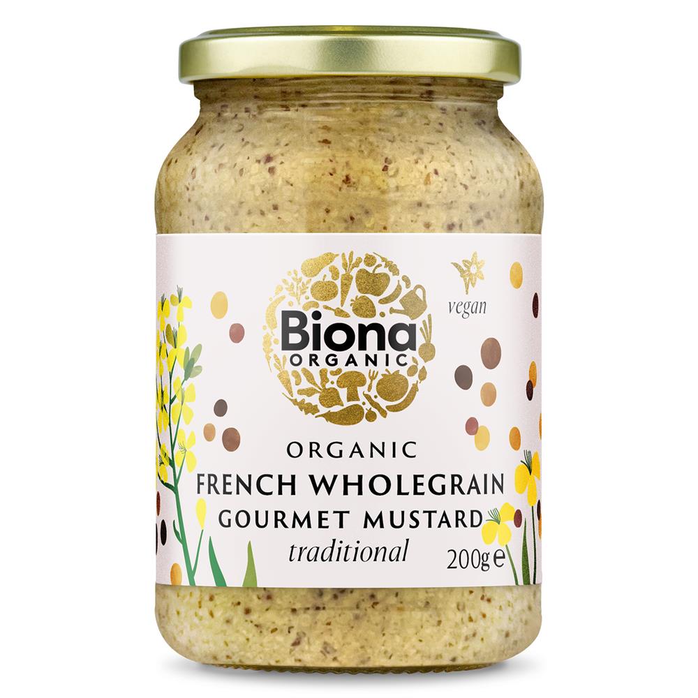 Biona_French Wholegrain Mustard Traditional Organic 200g