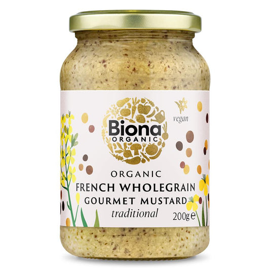Biona_French Wholegrain Mustard Traditional Organic 200g