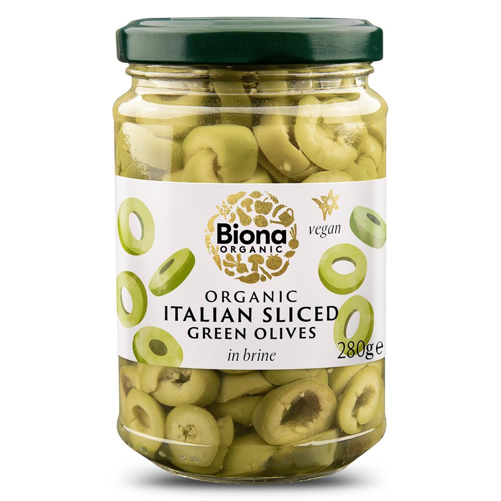 Biona_Italian Sliced Green Olives in Brine Organic 280g