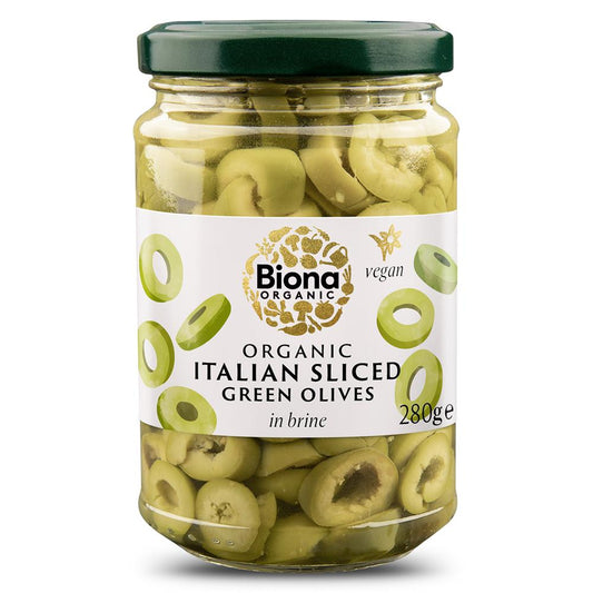 Biona_Italian Sliced Green Olives in Brine Organic 280g