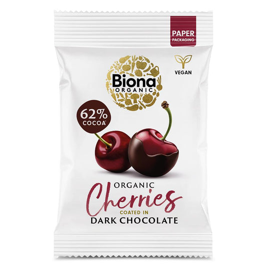 Biona_Organic Dark Chocolate Cherries 45g-Pack of 2
