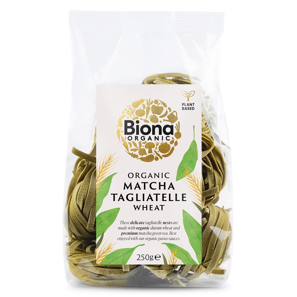 Biona_Organic Matcha Wheat Tagliatelle Nests 250g-Pack of 2