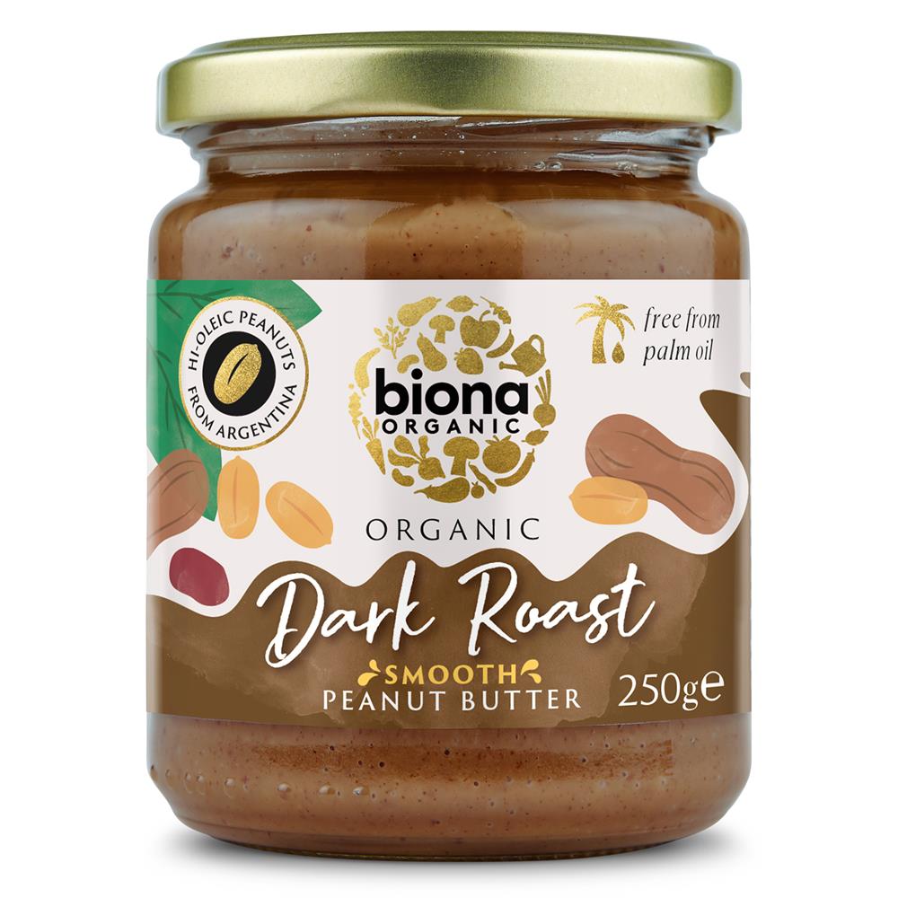 Biona_Hi Oleic Dark Roast Peanut Butter Organic Smooth 250g