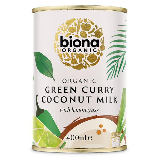 Biona_Organic Green Curry Coconut Milk 400ml-Pack of 2