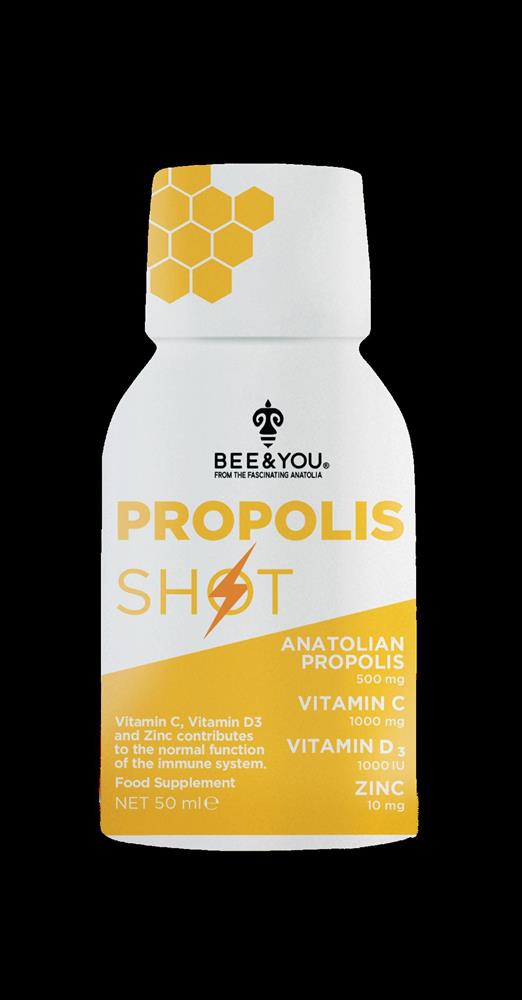 Bee and You_Zinc + Vit C + Propolis Shot. 50ml-pack of 2