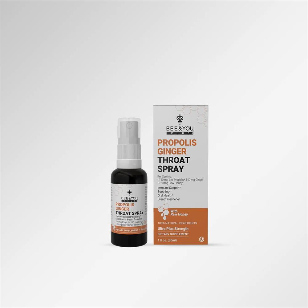 Bee and You_Propolis Raw Honey Throat Spray with Ginger. 30ml