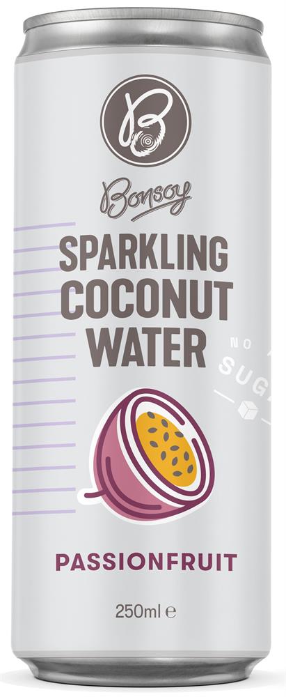 Bonsoy_Sparkling Coconut Water with Passionfruit 250ml-pack of 12