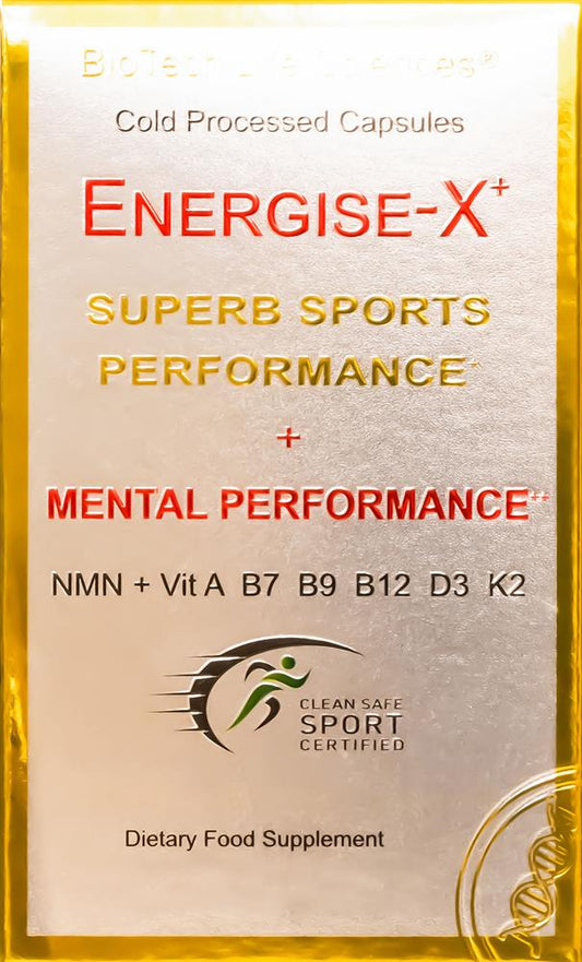 BioTech Life Sciences_Energise-X NMN NAD+ CoQ10 powder Vit A D3 E K2 B 25 servings