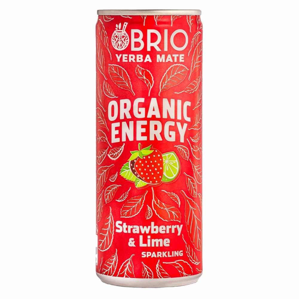 Brio Mate_Organic Energy Drink Strawberry & Lime 250ml-pack of 6