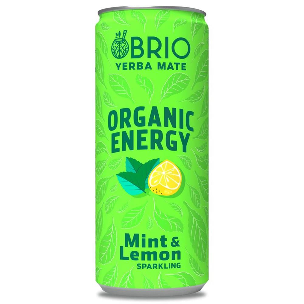 Brio Mate_Organic Energy Drink Mint & Lemon 250ml-pack of 6