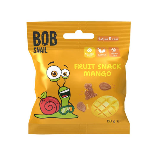 Bob Snail_Mango Fruit Bites 20g - 100% Fruit-pack of 16