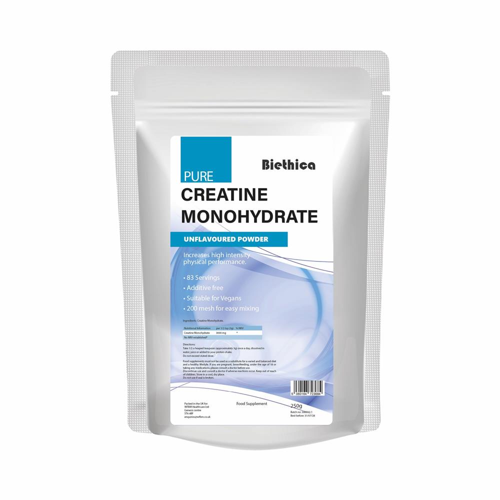 Biethica_Creatine Monohydrate Unflavoured Powder 250g