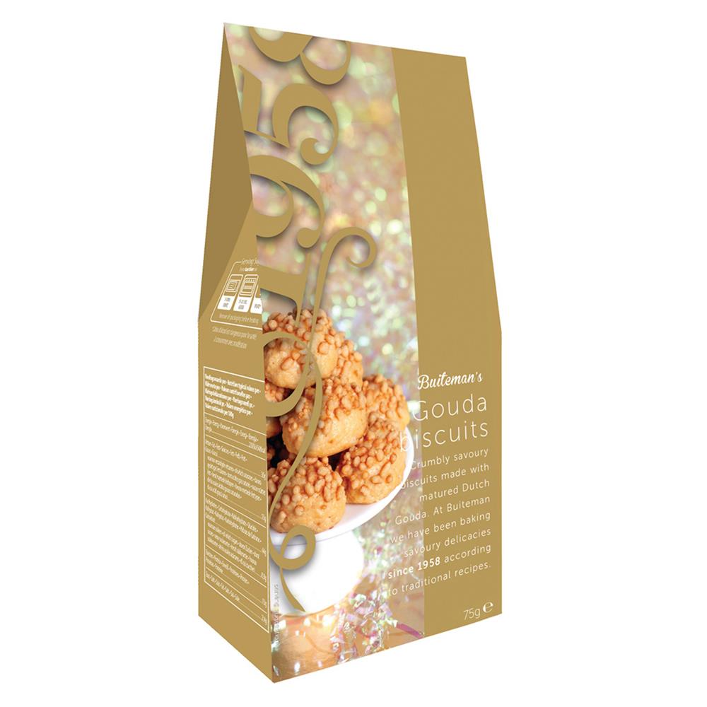 Buiteman Gouda Biscuits Gold Box 75g-pack of 2