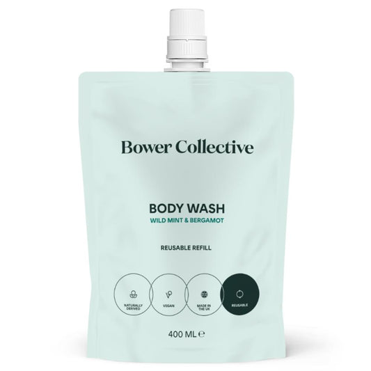 Bower Collective_Wild Mint & Bergamot Bower Natural Body Wash Refill 400ml