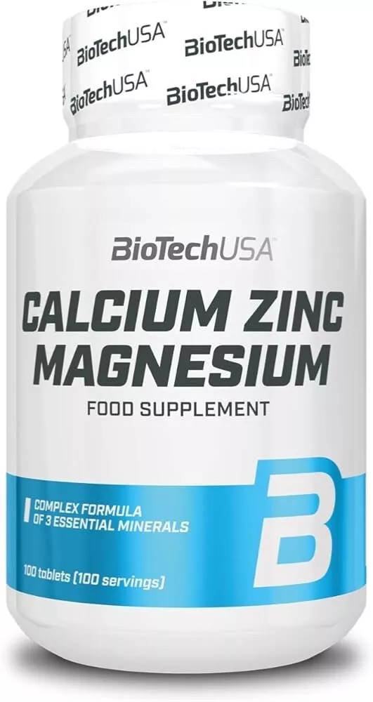 BioTech USA Calcium Zinc Magnesium 100 Tablets