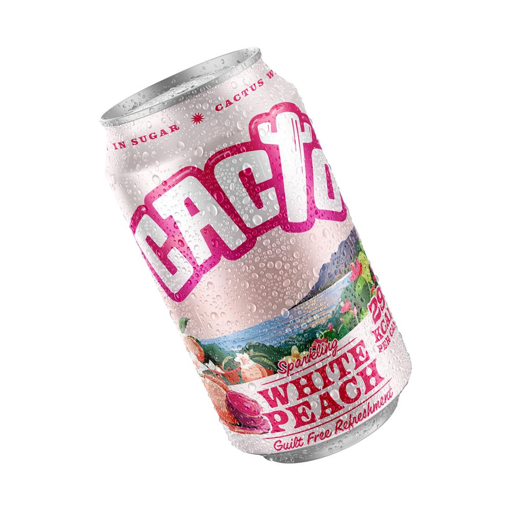 Cacto Drinks_Sparkling Prickly Pear & White Peach Cactus Water 330ml-Pack of 3