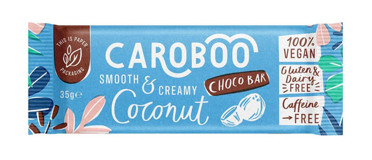 Caroboo_Smooth & Creamy Coconut Carob Bar 35g-Pack of 20