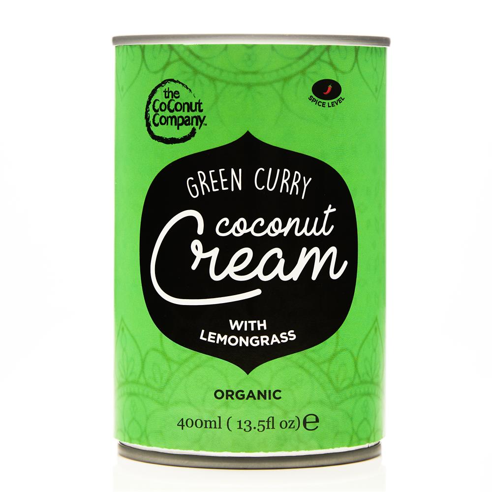 The Coconut Company_Organic Green Curry Coconut Cream - 400ml BPA-free Can 400ml-pack of 2