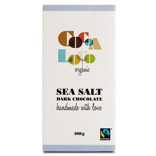 Organic & Fairtrade 73% Dark Chocolate & Sea Salt Bar 100g