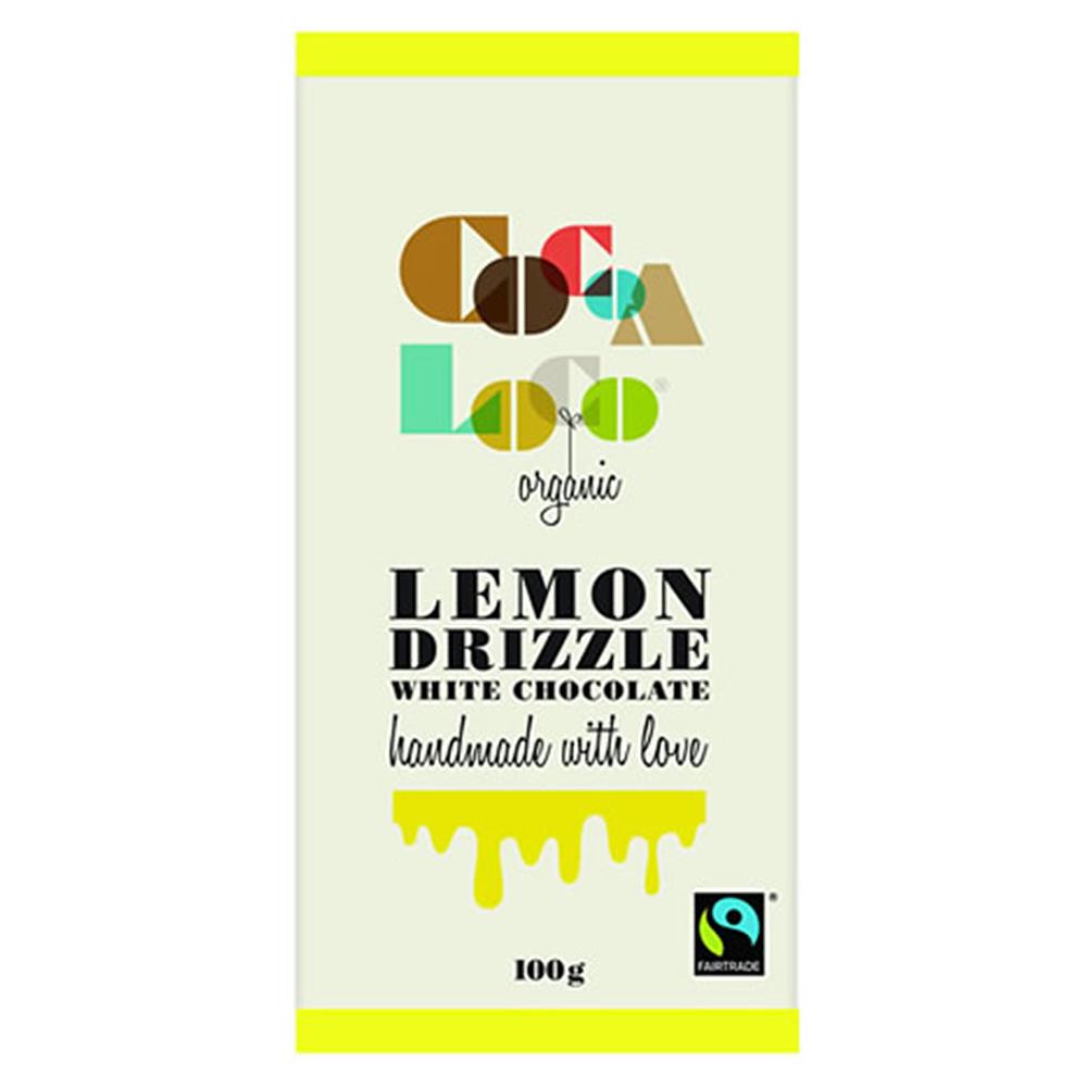 Organic F/T White Chocolate Lemon Drizzle Bar 100g