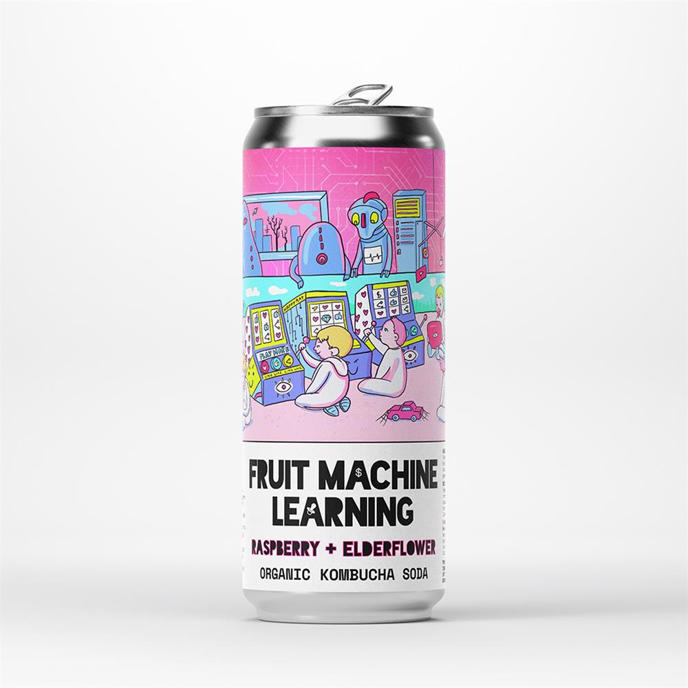 Counter Culture_Raspberry + Elderflower Organic Kombucha Soda-pack of 3