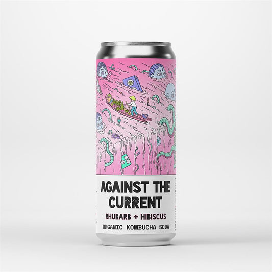 Counter Culture_Rhubarb + Hibiscus Organic Kombucha Soda 330ml-Pack of 3
