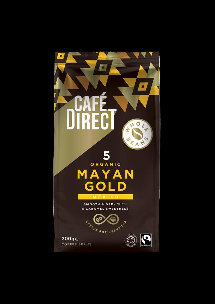 Cafedirect_FT Whole Bean Mayan Gold Organic Coffee 200g