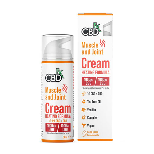 CBDfx_Muscle and Joint Heating Cream - 1000mg CBD/1000mg CBG