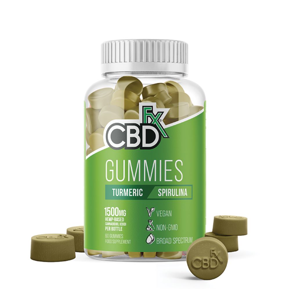 CBDfx_Turmeric & Spirulina Gummies (60ct / 1500mg CBD Per Bottle)