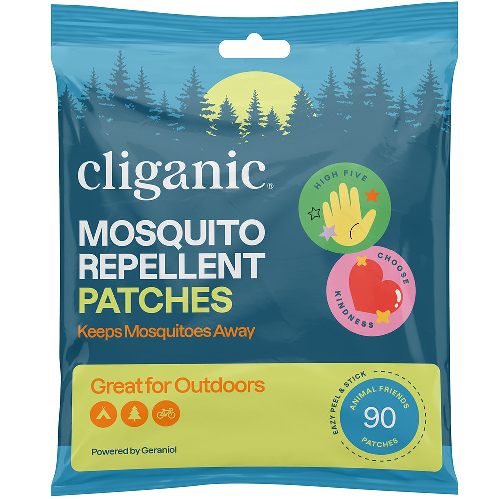 UK Cliganic Repellent Patches Kids Positive Vibes 90CT