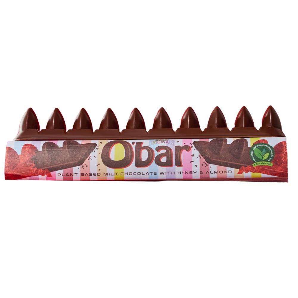 Catherine's Originals_O'bar Vegan Milk Chocolates -Crunchy Almond and H*ney 200g