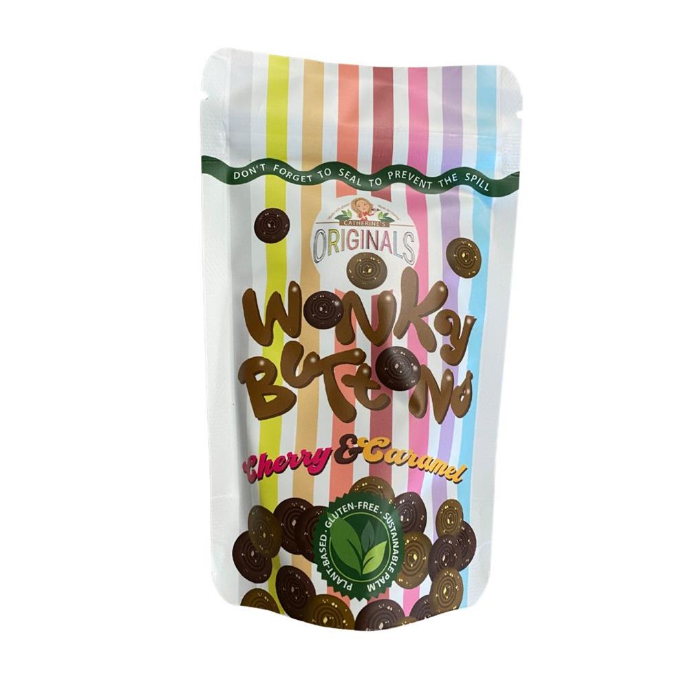 Catherine's Originals_Wonky Buttons - WB Milk Caramel Dark Cherry 100g