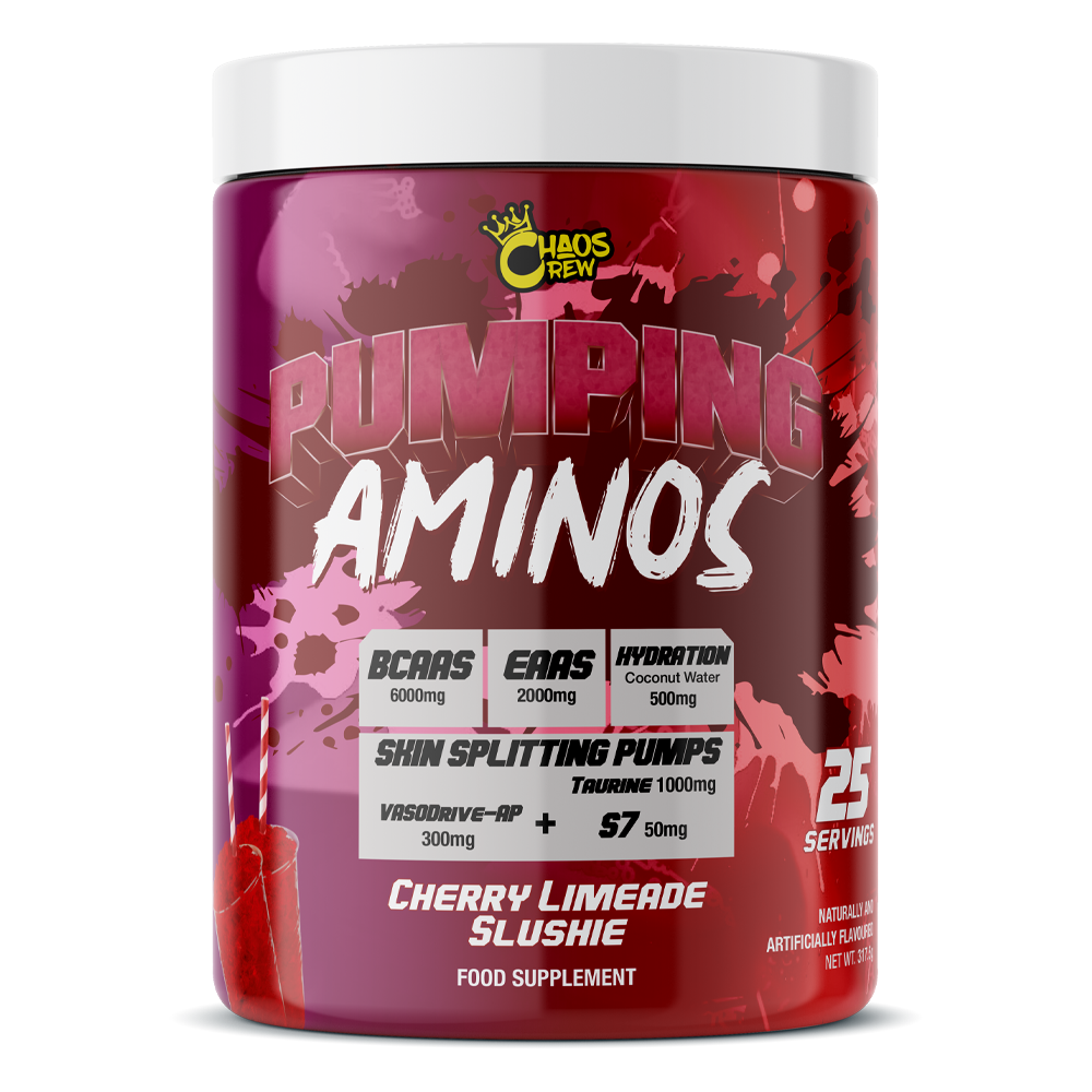 Chaos Crew Pumping Aminos 2.0 325g Blue Raspberry Slushie