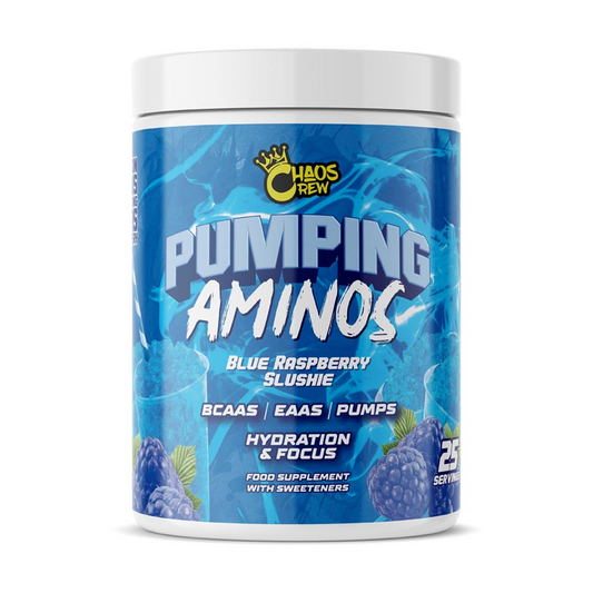 Chaos Crew Pumping Aminos 2.0 325g Blue Raspberry Slushie