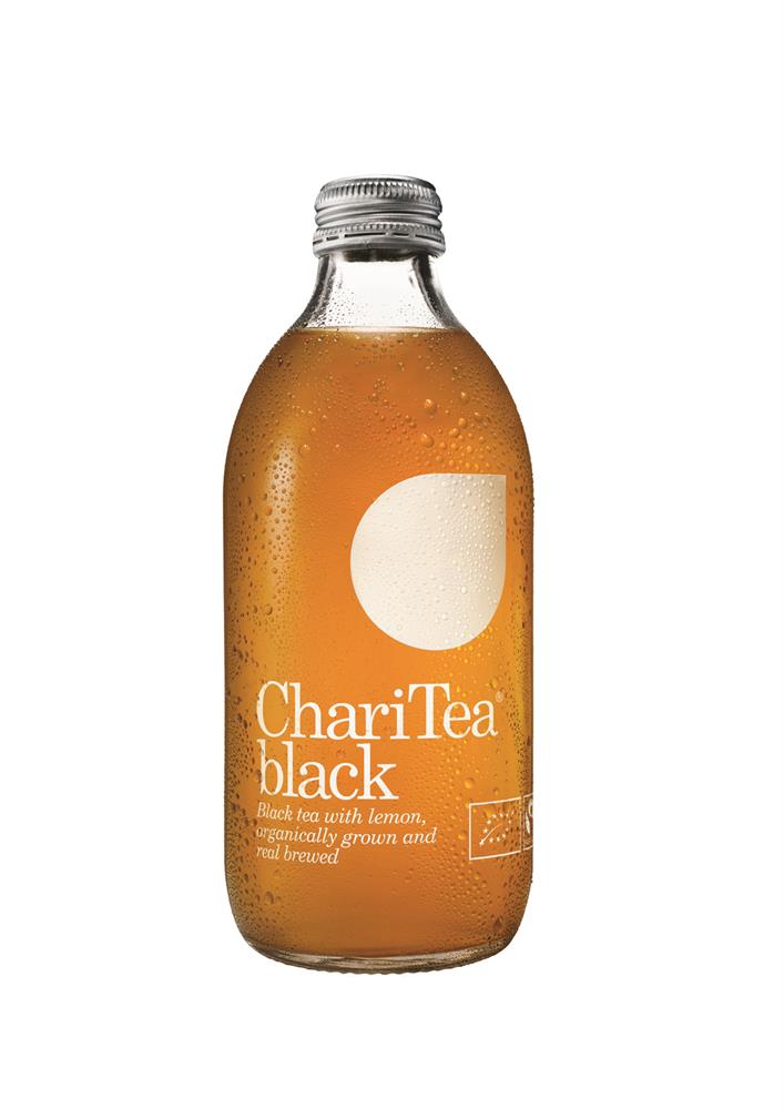 ChariTea_Black Organic Fairtrade Iced Tea with Lemon 330ml-pack of 4