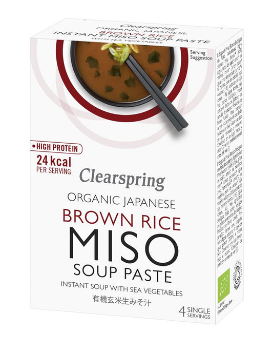 Clearspring_OG Japanese Brown Rice Miso Soup Paste with Sea Vegetables 4x15g