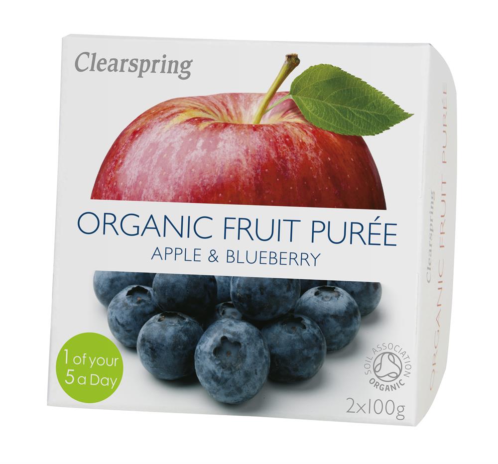 Clearspring_Organic Fruit Puree Apple & Blueberry (2x100g)