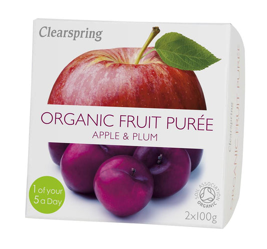 Clearspring_Organic Fruit Puree Apple & Plum (2x100g)