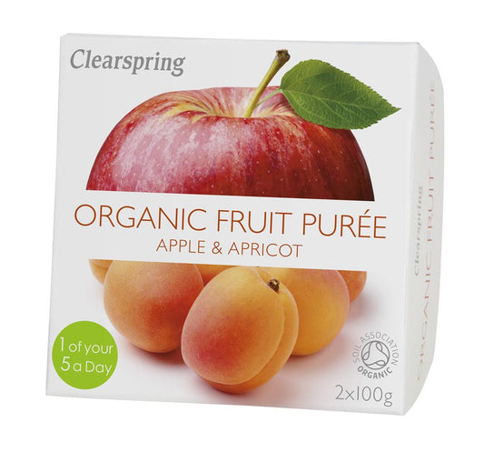 Clearspring_Organic Fruit Puree Apple/Apricot (2x100g)