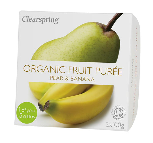Clearspring_Organic Fruit Puree Pear & Banana (2x100g)