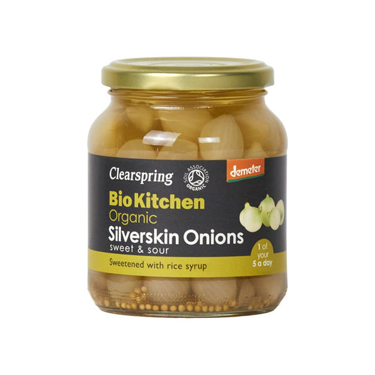 Clearspring_Demeter Organic Silverskin Onions (Sweet & Sour) 6x340g
