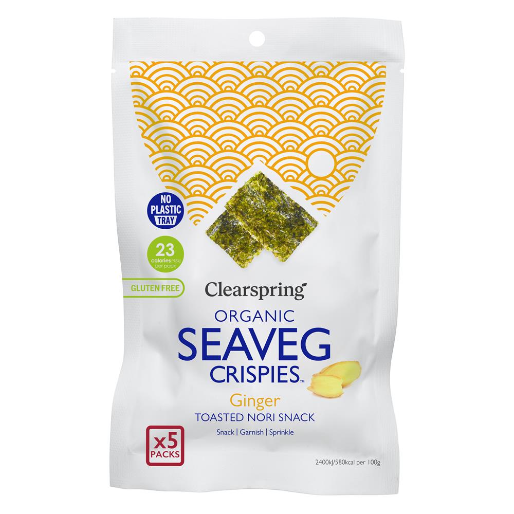 Clearspring_Ginger - Organic Seaveg Crispies Multipack (TRAYLESS) 20g