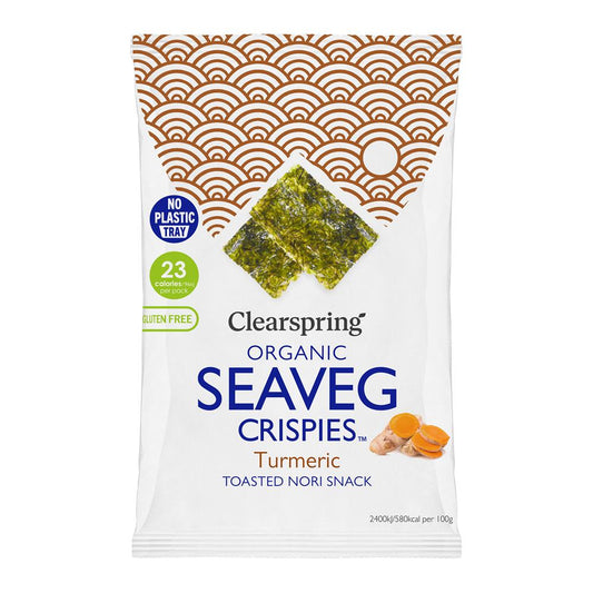 Clearspring_Organic Seaveg Crispies Turmeric 4g (TRAYLESS) 4g-Pack of 20