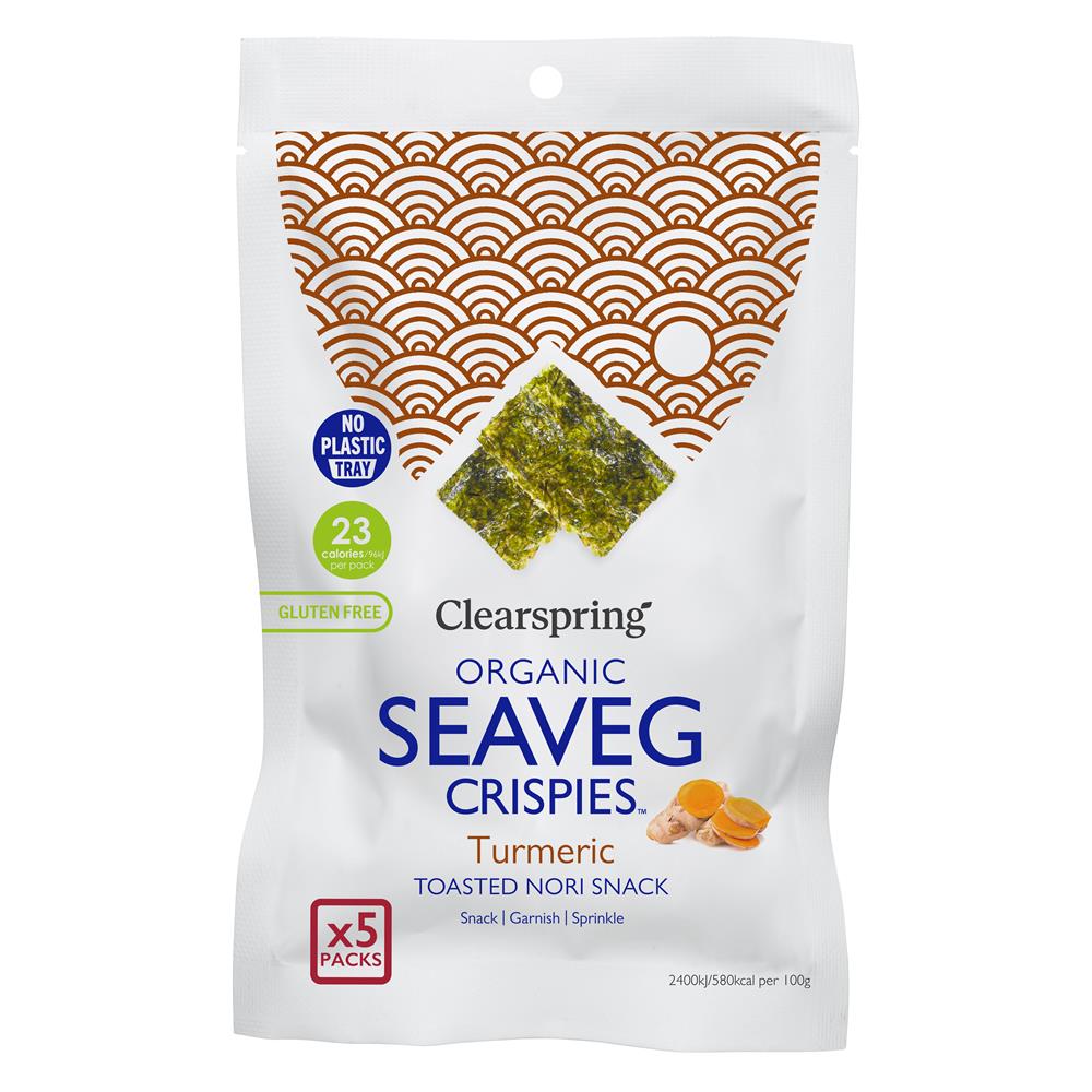 Clearspring_Turmeric - Organic Seaveg Crispies Multipack (5x4g) (TRAYLESS)