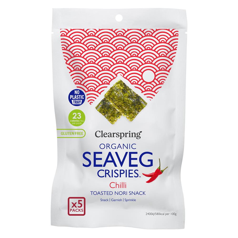 Clearspring_Chilli - Organic Seaveg Crispies Multipack (TRAYLESS) 20g